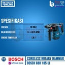 Bosch Rotary Hammer Cordless GBH 185-Li Bor Beton Charger 2X Baterai 2 AH