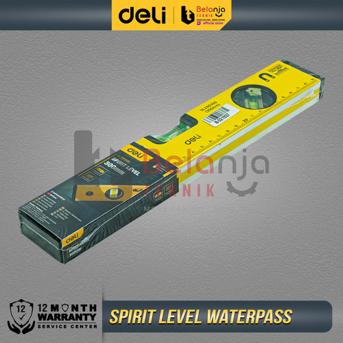 Deli Spirit Level Waterpass Magnet Aluminium 300mm Penggaris Ukur 30Cm