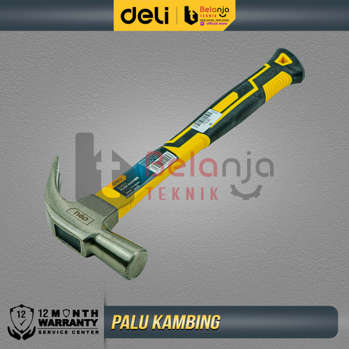 Deli Claw Hammer Palu Kambing 27 mm Carbon Steel Palu Cungkil Paku