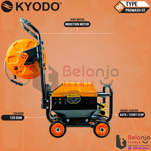 Kyodo Prowash GT Mesin Cuci Portable 120 Bar High Pressure Jet Cleaner