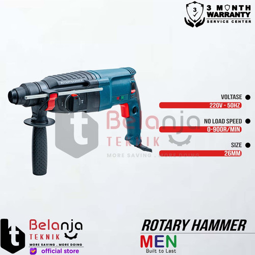 Men Mesin Bor Bobok Beton RH 2-26 Rotary Hammer 3 Fungsi 800 Watt