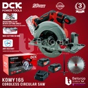 DCK Mesin Potong Kayu Baterai KDMY165EM Circular Saw Cordless 6 Inch Sirkel Kayu KDMY 165 EM KDMY165 6" in 2 battery