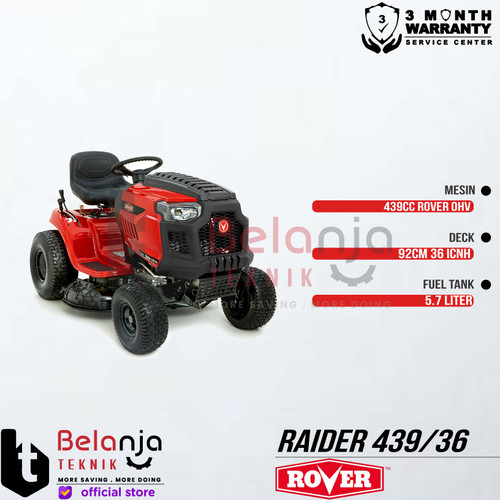Rover Mesin Potong Rumput Mobil 36 Inch Raiding Lawn Mower Raider 439/36