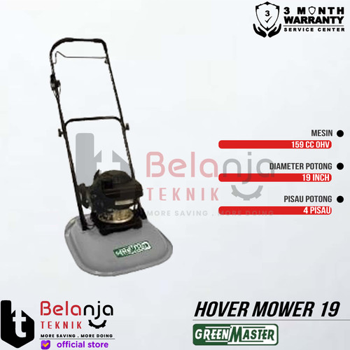 GreenMaster Mesin Potong Rumput Dorong 19 Inch Hover Mower 19" Golf Series 159 CC