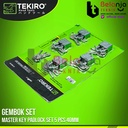 Tekiro Kunci Gembok 40 MM Set 5 Pcs Master Key Padlock SET Anti Karat
