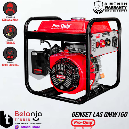 Proquip Mesin Genset Las 2 In 1 QMW160 160A 400 Watt DC 220V Industrial Welding Generator QMW 160 A