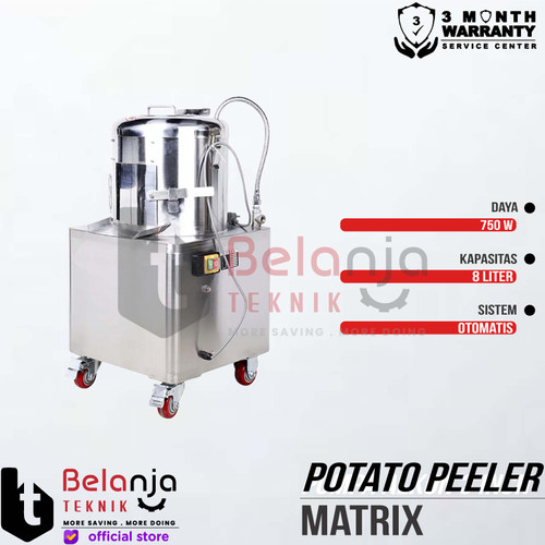 Matrix Mesin Pengupas Kulit Kentang MTX 8 Potato Peeler Otomatic 8 Liter 750 Watt