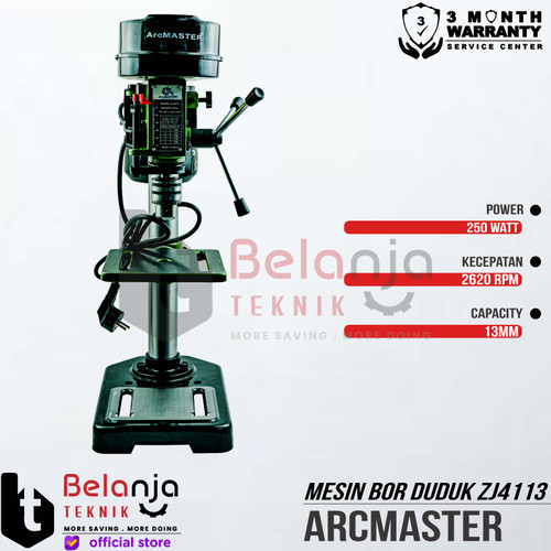 Arcmaster Mesin Bor Duduk ZJ4113 Speed Drill Press 13MM 250 Watt