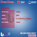 Dongcheng Mesin Paku Rivet Baterai DCPM50Z 12V Blind Riveting Gun DCPM 50 Unit Only