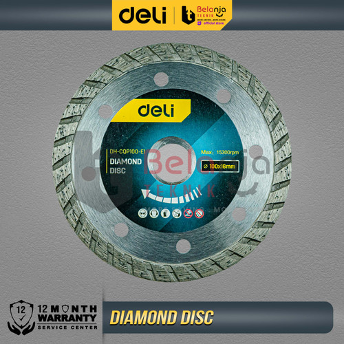 Deli Diamond Disc 4 Inch Mata Gerinda Potong Keramik Marmer 4" X 16MM