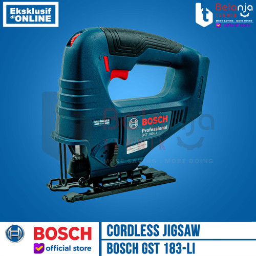 Bosch Mesin Gergaji Baterai GST 183 Jigsaw Cordless 18V Set 4 AH