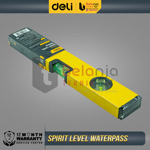 Deli Spirit Level Waterpass Magnet Aluminium 300mm Penggaris Ukur 30Cm