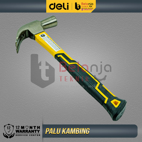 Deli Claw Hammer Palu Kambing 27 mm Carbon Steel Palu Cungkil Paku