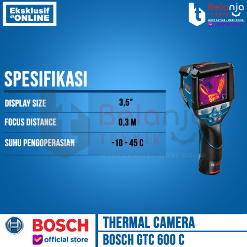 Bosch Thermal Camera GTC 600 C Kamera Pengukur Suhu Thermometer Sensor GTC600C