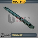 Deli Cutter Pisau Baja Hitam 9mm SK5 Kater Gunting Cutting Cuter 9 MM SK 5