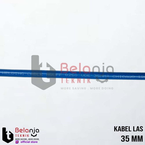Omiplex Kabel Las 35mm Full Tembaga Super Flexible Biru 35 mm