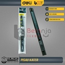 Deli Cutter Pisau Baja Hitam 9mm SK5 Kater Gunting Cutting Cuter 9 MM SK 5