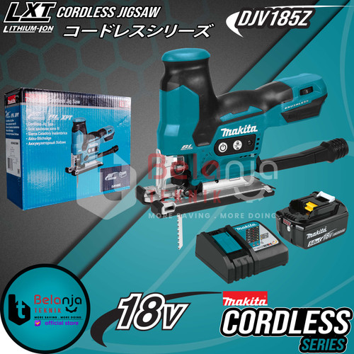 Makita Mesin Gergaji Triplek Kayu 18V Jigsaw Cordless Baterai DJV185Z