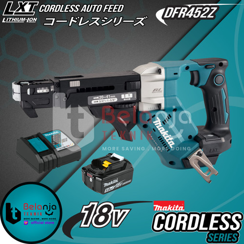 Makita Cordless Auto Feed DFR452Z Mesin Skrup Chain Nail Gun Screw Set