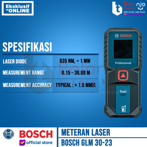 Bosch Meteran Laser Measure Digital GLM 30-23 Rangefinder 30 Meter