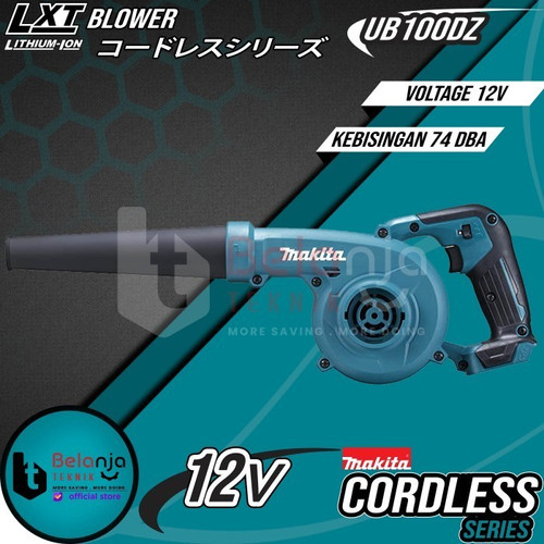 Makita Mesin Blower Cordless UB100DZ 12V Hand Blower Set Baterai 4 AH
