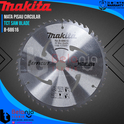 Makita Pisau Circular TCT Saw Blade Efficut 185 MM Mata Potong Kayu