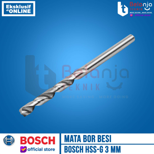 Bosch Mata Bor Besi 3mm HSS-G HSS G 3 mm Metal Drill Bits Bosch
