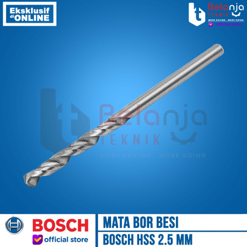 Bosch Mata Bor Besi 2.5mm HSS-G HSS G 2.5 mm Metal Drill Bits Bosch