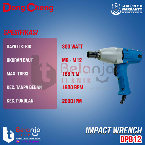 Dongcheng Impact Wrench DPB12 Mesin Bor Buka Obeng Baut Sok 12MM 300W