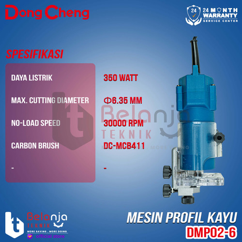 Mesin Profil Kayu 6mm Dongcheng DMP02-6 Wood Trimmer 350WATT DMP 02 6