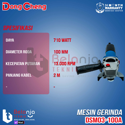 Dongcheng Angle Grinder DSM03-100A 4" Inch Gerinda Tangan Listrik 710W