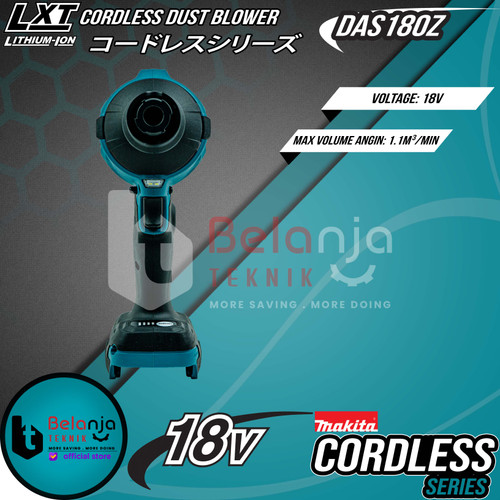 Makita Cordless Dust Blower DAS180Z Mesin Peniup Angin Baterai 18V DAS