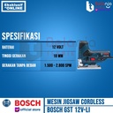 Bosch Jigsaw Cordless GST 12V-Li Mesin Gergaji Baterai SET Charger 3AH