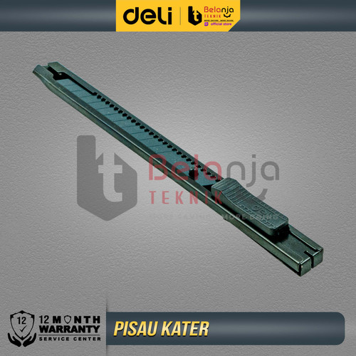 Deli Cutter Pisau Baja Hitam 9mm SK5 Kater Gunting Cutting Cuter 9 MM SK 5