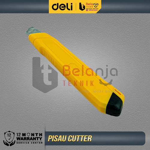 Deli Cutter Pisau Baja SK4 9mm Utility Knife Pemotong Kertas Kater