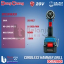 DongCheng Cordless Hammer Drill DCJZ2060i EM 20V Bor Impact Baterai