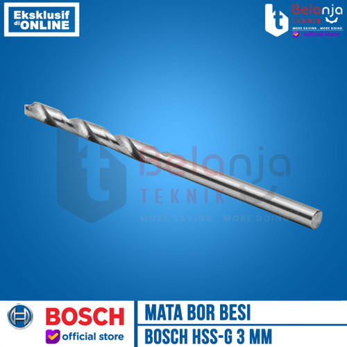 Bosch Mata Bor Besi 3mm HSS-G HSS G 3 mm Metal Drill Bits Bosch