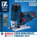 Bosch Jigsaw Cordless GST 12V-Li Mesin Gergaji Baterai SET Charger 2AH