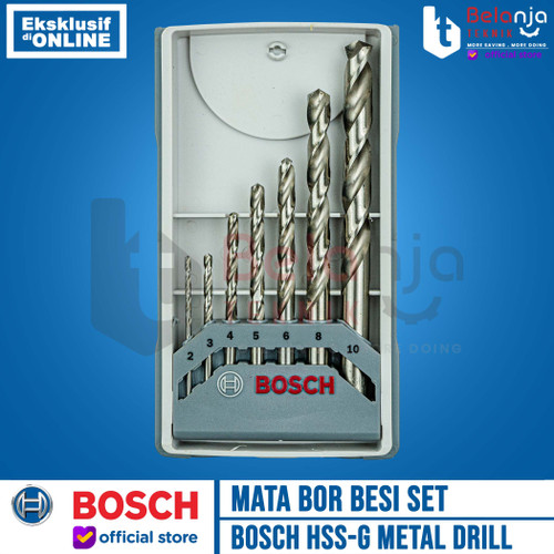 Bosch Mata Bor Besi Set 7 Pcs HSS-G Metal Drill Bits 2-10 MM Din 338