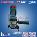 Dongcheng Angle Grinder Baterai DCSM04-100 EM Mesin Gerinda 20V SET