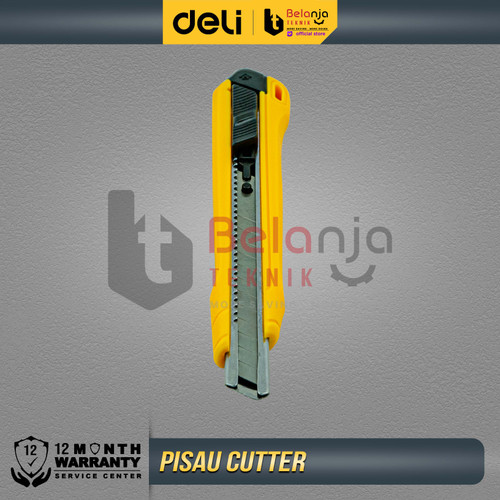 Deli Cutter Pisau Baja SK4 9mm Utility Knife Pemotong Kertas Kater
