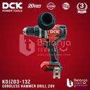 DCK Cordless Hammer Drill KDJZ03-13Z 20V Bor Impact Baterai Set 4 AH