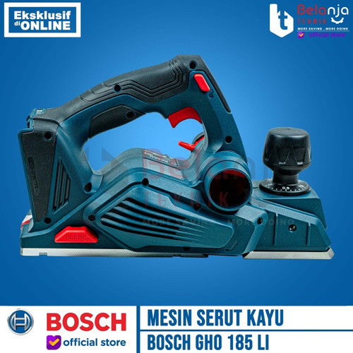 Bosch Mesin Serut Kayu Ketam Baterai GHO 185 LI Planner 18V SET 4AH