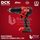 DCK Cordless Hammer Drill KDJZ2050iEM 20V Bor Impact Baterai KDJZ2050i