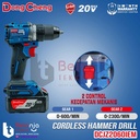 DongCheng Cordless Hammer Drill DCJZ2060i EM 20V Bor Impact Baterai