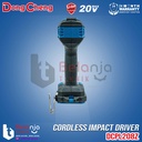 DongCheng Impact Driver Baterai DCPL208Z Pembuka Baut Brushless 20V