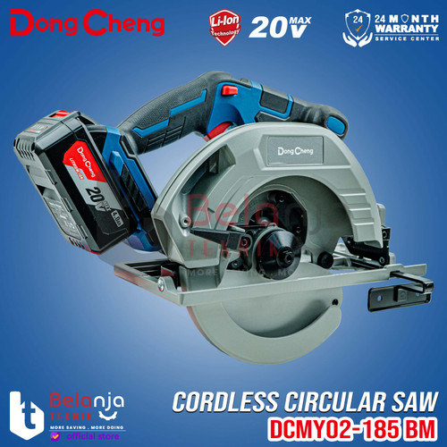 Dongcheng Mesin Circular Saw Baterai DCMY02-185 BM Sirkel Kayu SET 20V