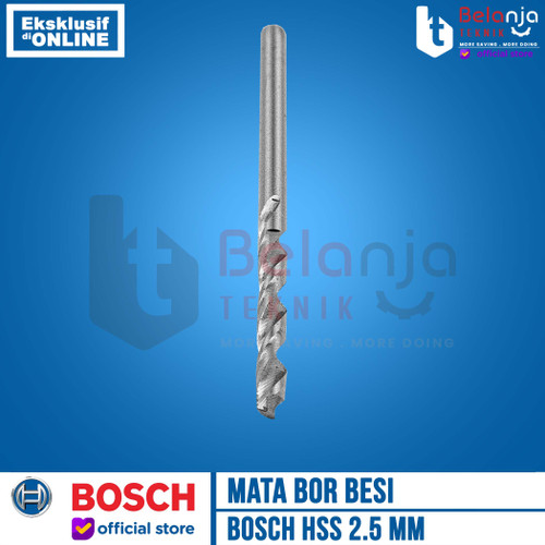 Bosch Mata Bor Besi 2.5mm HSS-G HSS G 2.5 mm Metal Drill Bits Bosch