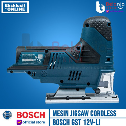 Bosch Jigsaw Cordless GST 12V-Li Mesin Gergaji Baterai SET Charger 3AH