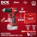 DCK Cordless Hammer Drill KDJZ2050iZ 20V Bor Impact Baterai Unit Only